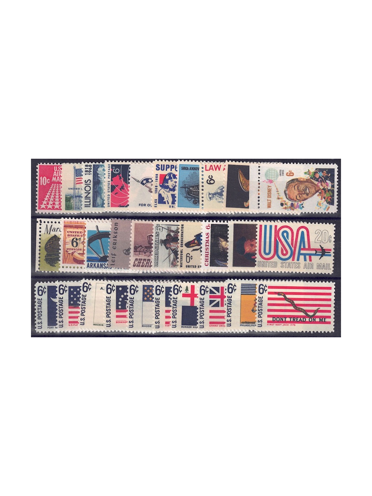 USA 1968 Complete vintage 31v MNH**