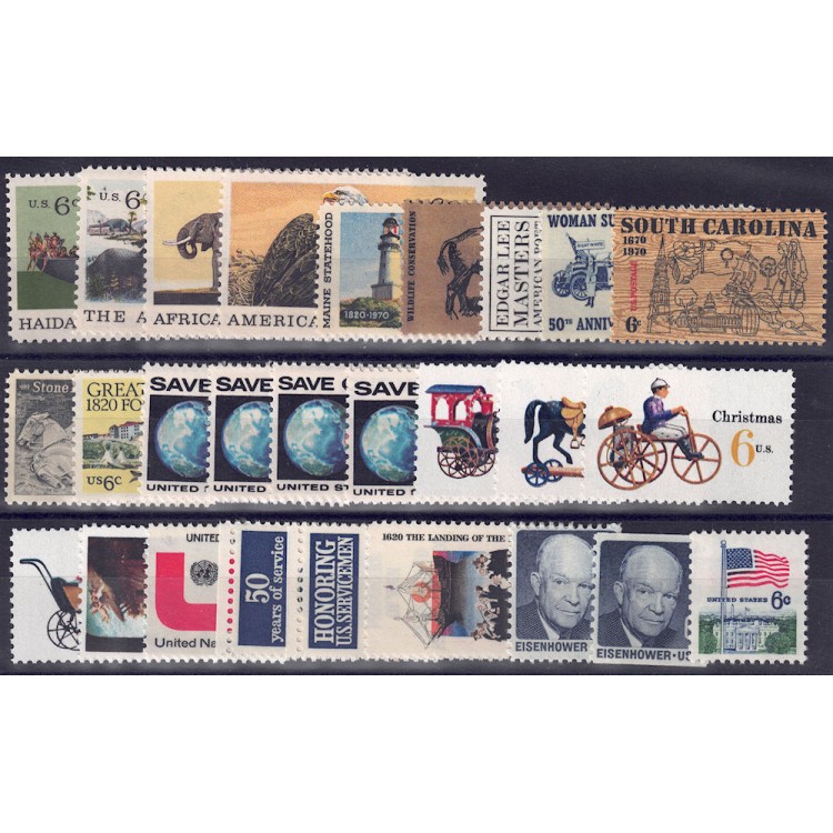 USA 1970 Annata completa 27v MNH**
