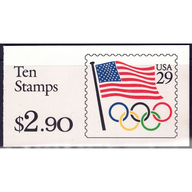 USA 1991 Bandiera e anelli olimpici LB MNH**