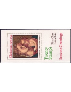 USA 1991 Christmas (Madonna) booklet MNH**