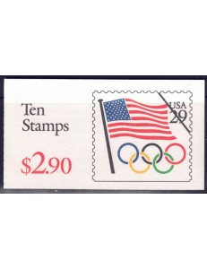 USA 1992 Olympic Flag and Rings booklet MNH**
