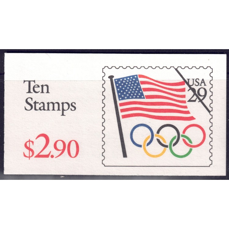 USA 1992 Olympic Flag and Rings booklet MNH**