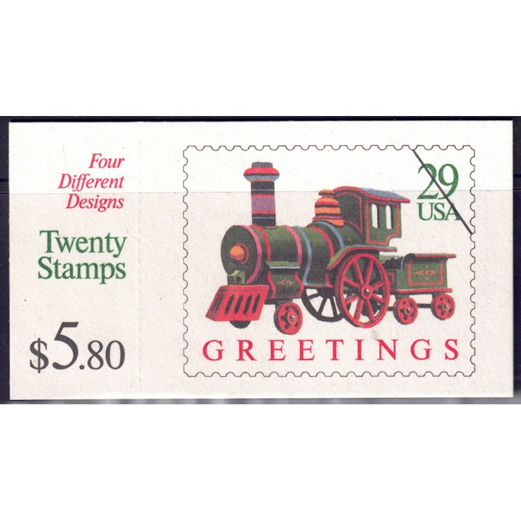 USA 1992 Christmas (Locomotive) booklet MNH**