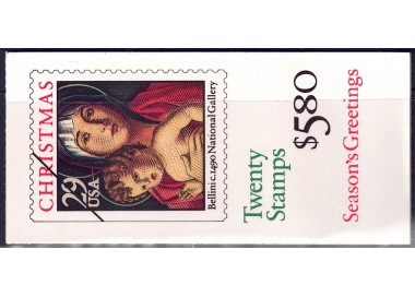 USA 1992 Christmas (Madonna) booklet MNH**