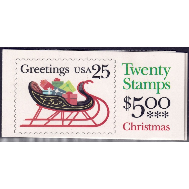 USA 1989 Christmas (Sleigh) booklet MNH**