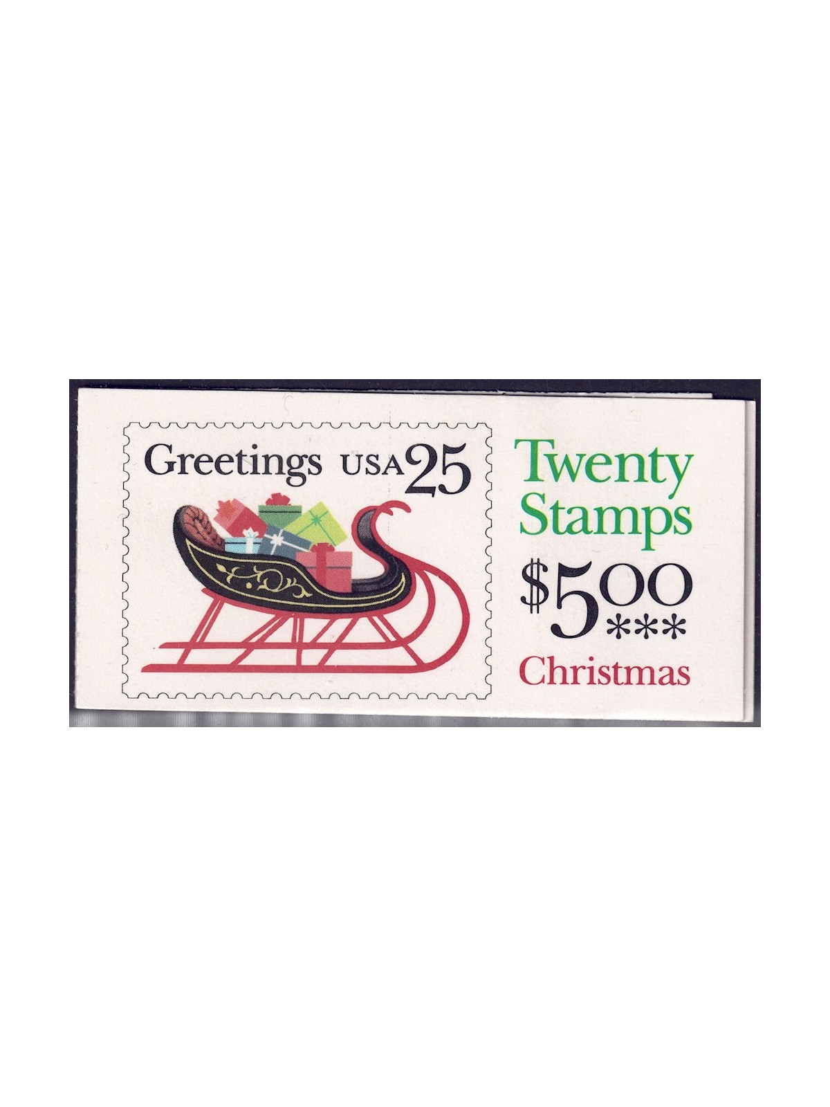 USA 1989 Christmas (Sleigh) booklet MNH**