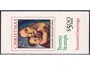 USA 1990 Christmas (Madonna) booklet MNH**