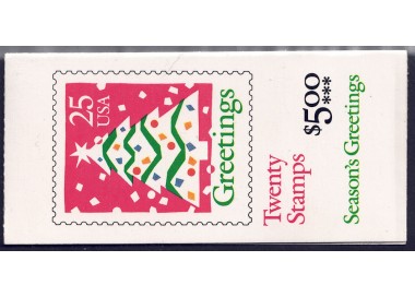 USA 1990 Christmas (Christmas Tree) booklet MNH**