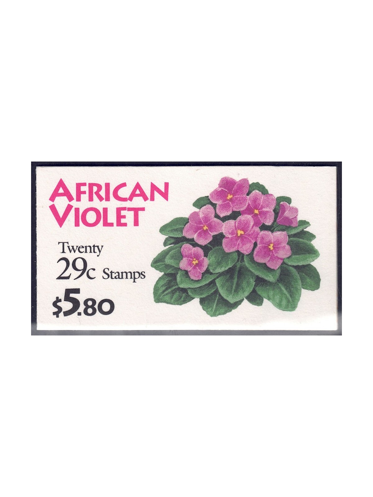 USA 1993 African Violet (white cover) booklet MNH**
