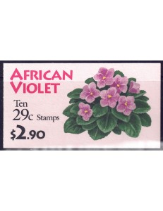 USA 1993 African Violet (pink cover) booklet MNH**