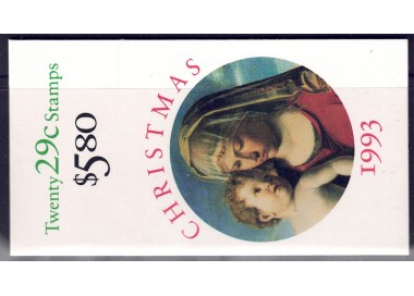 USA 1993 Christmas (Madonna) booklet MNH**