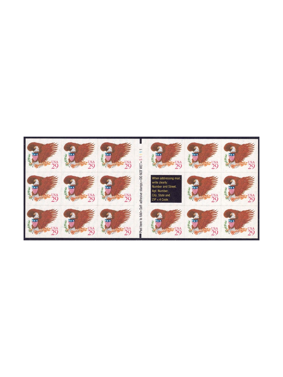 USA 1992 Aquila e Stemma (Rosso) MF MNH**