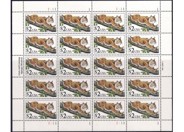USA 1990 Red Lynx m/s MNH**