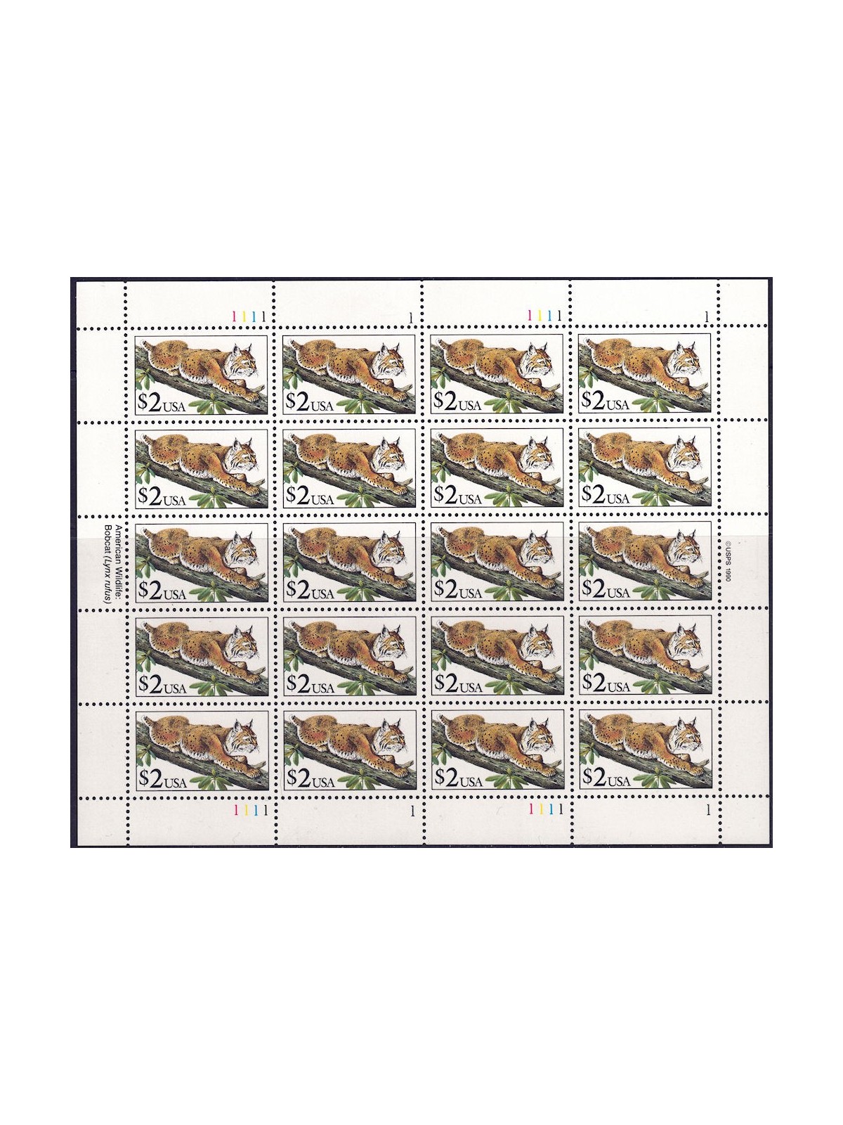 USA 1990 Lince rossa MF MNH**
