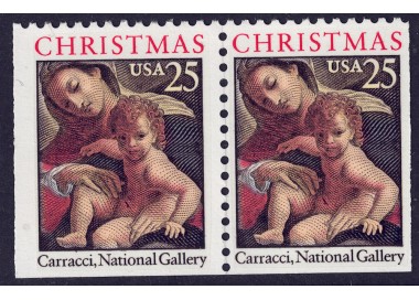 USA 1989 Natale (Madonna) □ lati contigui 2v MNH**