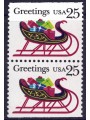 USA 1989 Natale (Slitta) □ orizz. 2v MNH**