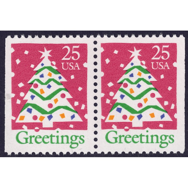 USA 1990 Natale (Albero di Natale) □ vert. 2v MNH**