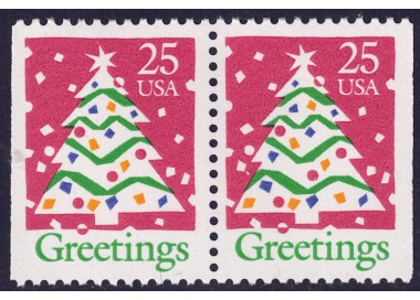 USA 1990 Natale (Albero di Natale) □ vert. 2v MNH**