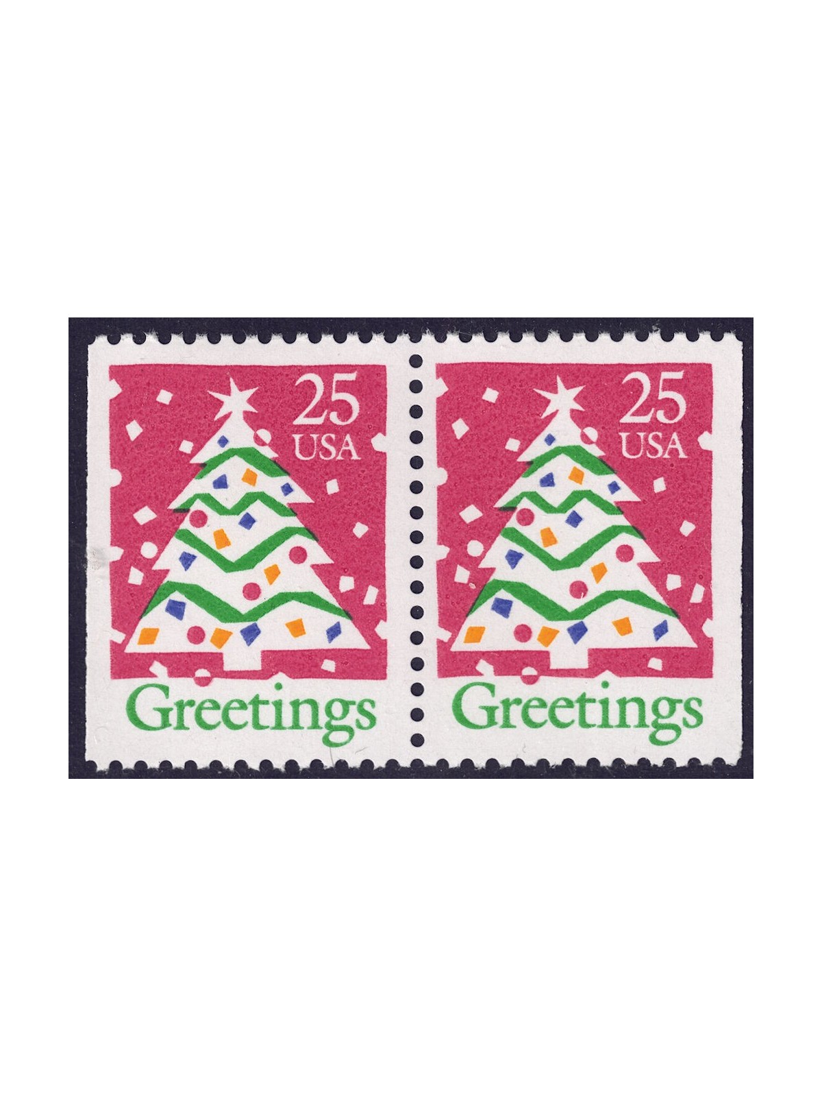 USA 1990 Natale (Albero di Natale) □ vert. 2v MNH**