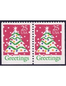 USA 1990 Natale (Albero di Natale) □ lati contigui 2v MNH**