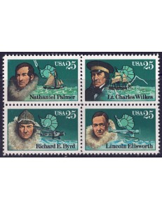 USA 1988 Esploratori dell'Antartico 4v MNH**