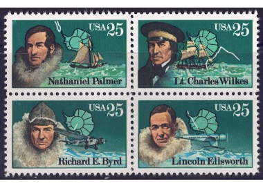 USA 1988 Esploratori dell'Antartico 4v MNH**