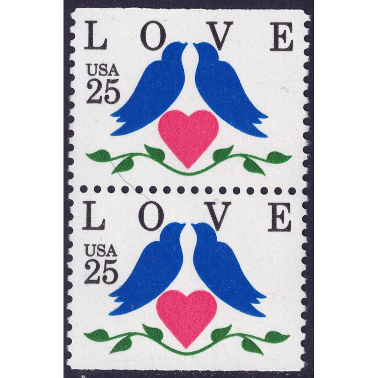 USA 1990 Esaltazione del concetto Amore (□ orizz.) 2v MNH**