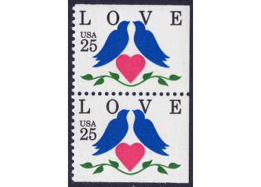 USA 1990 Esaltazione del concetto Amore (□ lati contigui) 2v MNH**