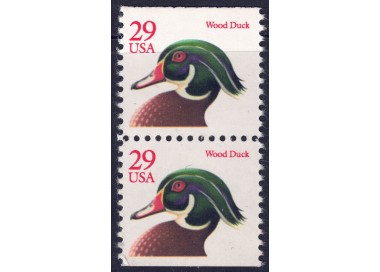 USA 1991 Anatra di legno (rosso) □ orizz. 2v MNH**