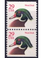 USA 1991 Wood Duck (Red) □ horiz. 2v MNH**