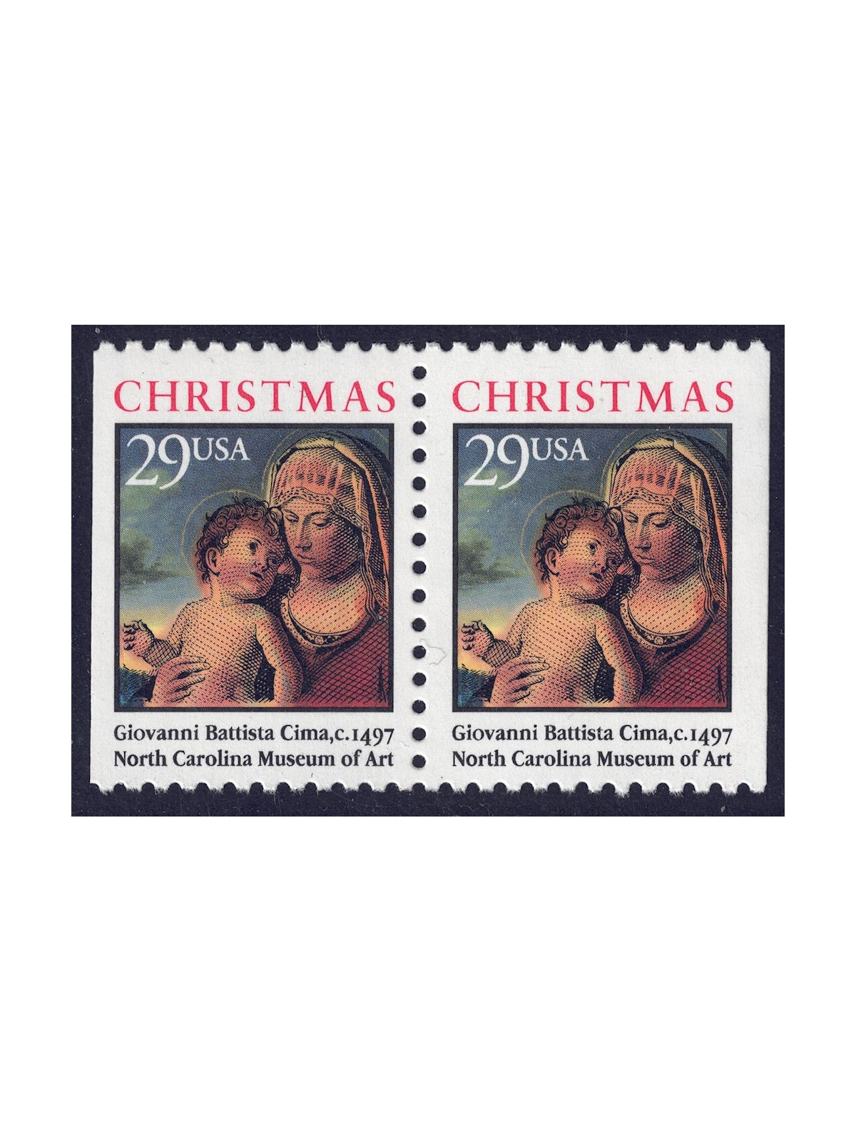 USA 1993 Natale (□ vert.) 2v MNH**