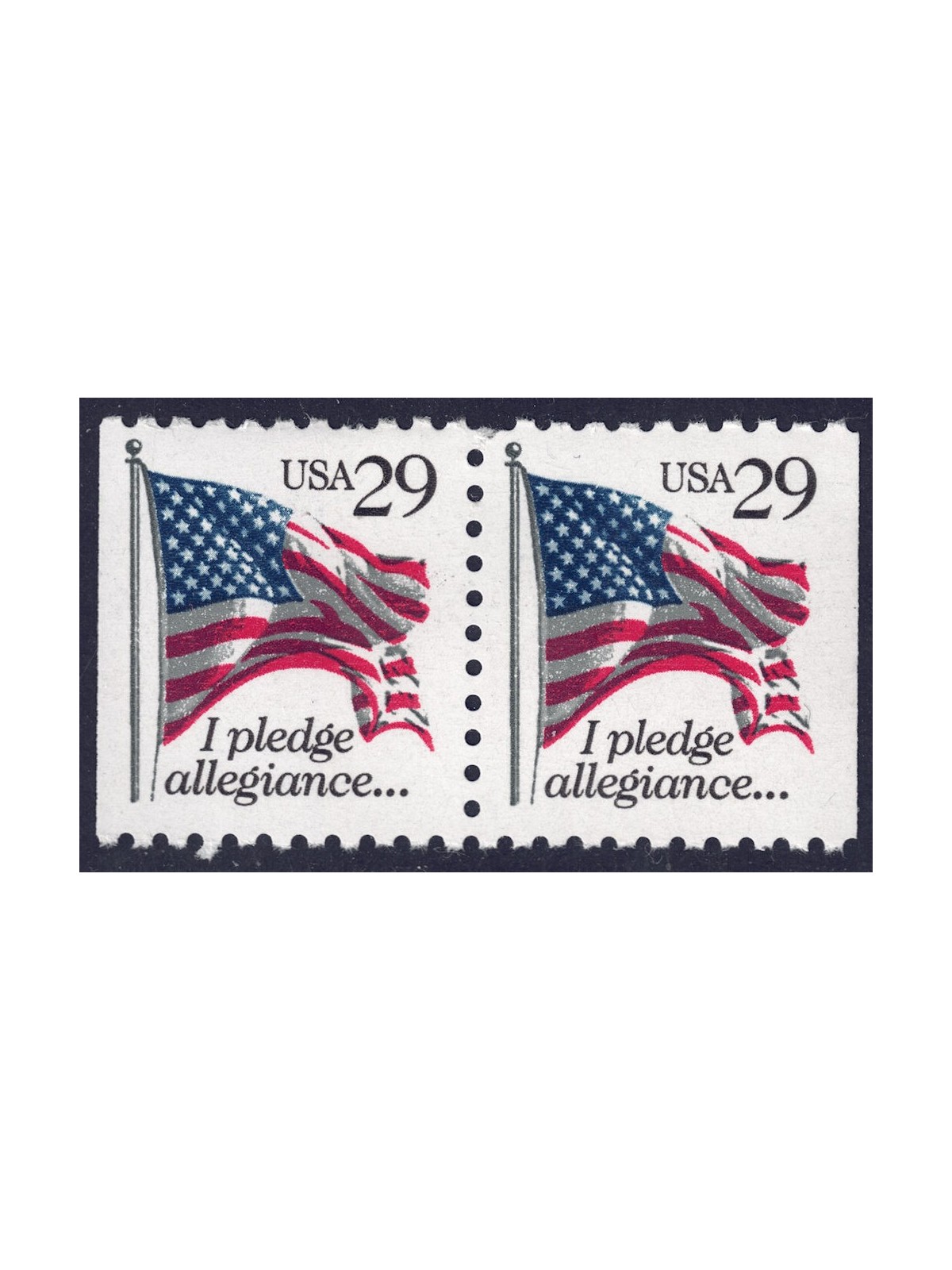 USA 1992 Allegiance to the Flag (□ vert.) 2v MNH**