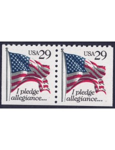 USA 1992 Fedeltà alla bandiera (□ lati contigui) 2v MNH**