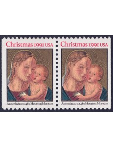 USA 1991 Christmas (Madonna) □ vert. 2v MNH**