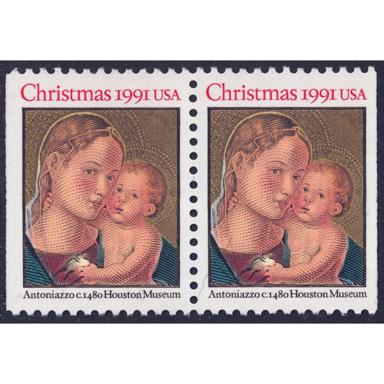 USA 1991 Natale (Madonna) □ vert. 2v MNH**