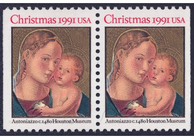 USA 1991 Christmas (Madonna) □ vert. 2v MNH**