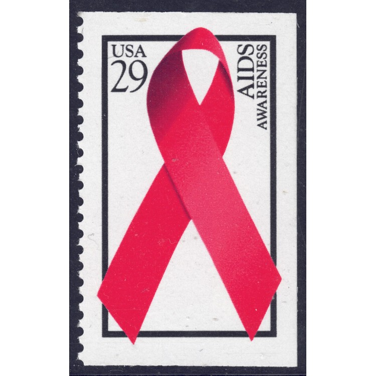 USA 1993 Lotta contro l'AIDS (□ lati contigui) MNH**