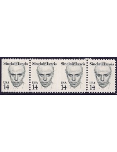 USA 1985 Sinclair Lewis (strip of 4 □ in the center) MNH**