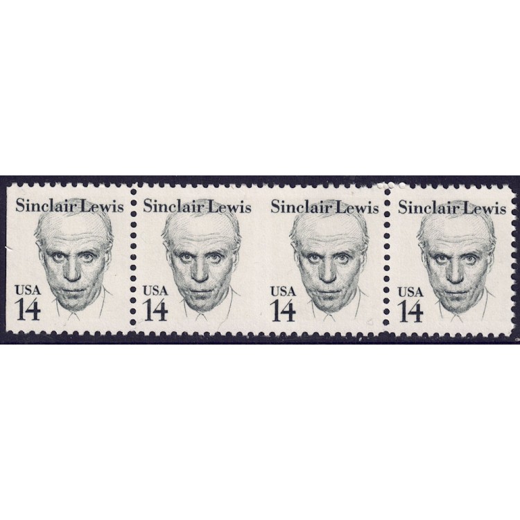 USA 1985 Sinclair Lewis (striscia di 4 □ al centro) MNH**
