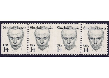 USA 1985 Sinclair Lewis (striscia di 4 □ al centro) MNH**