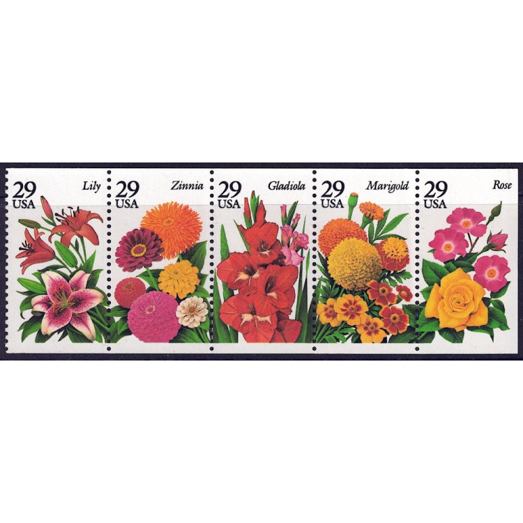 USA 1994 Garden Flowers 5v MNH**