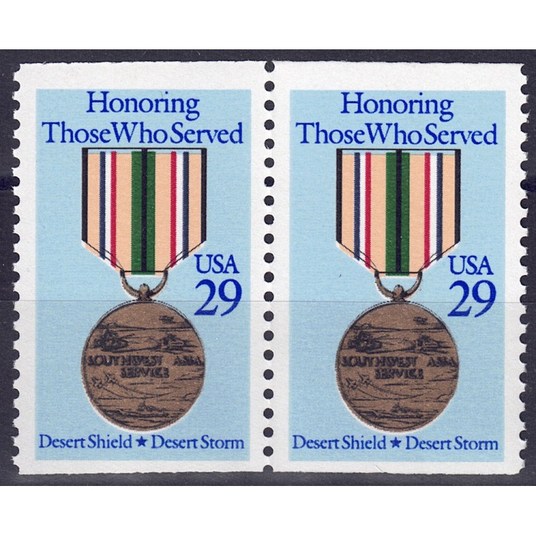 USA 1991 Medaglia commemorativa (□ orizz.) 2v MNH**