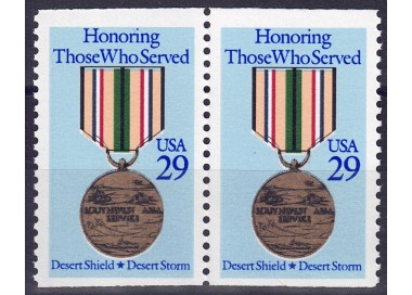 USA 1991 Medaglia commemorativa (□ orizz.) 2v MNH**