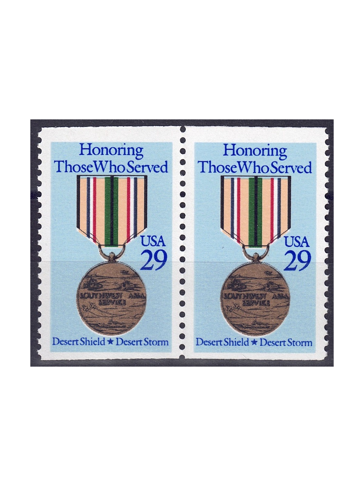 USA 1991 Medaglia commemorativa (□ orizz.) 2v MNH**