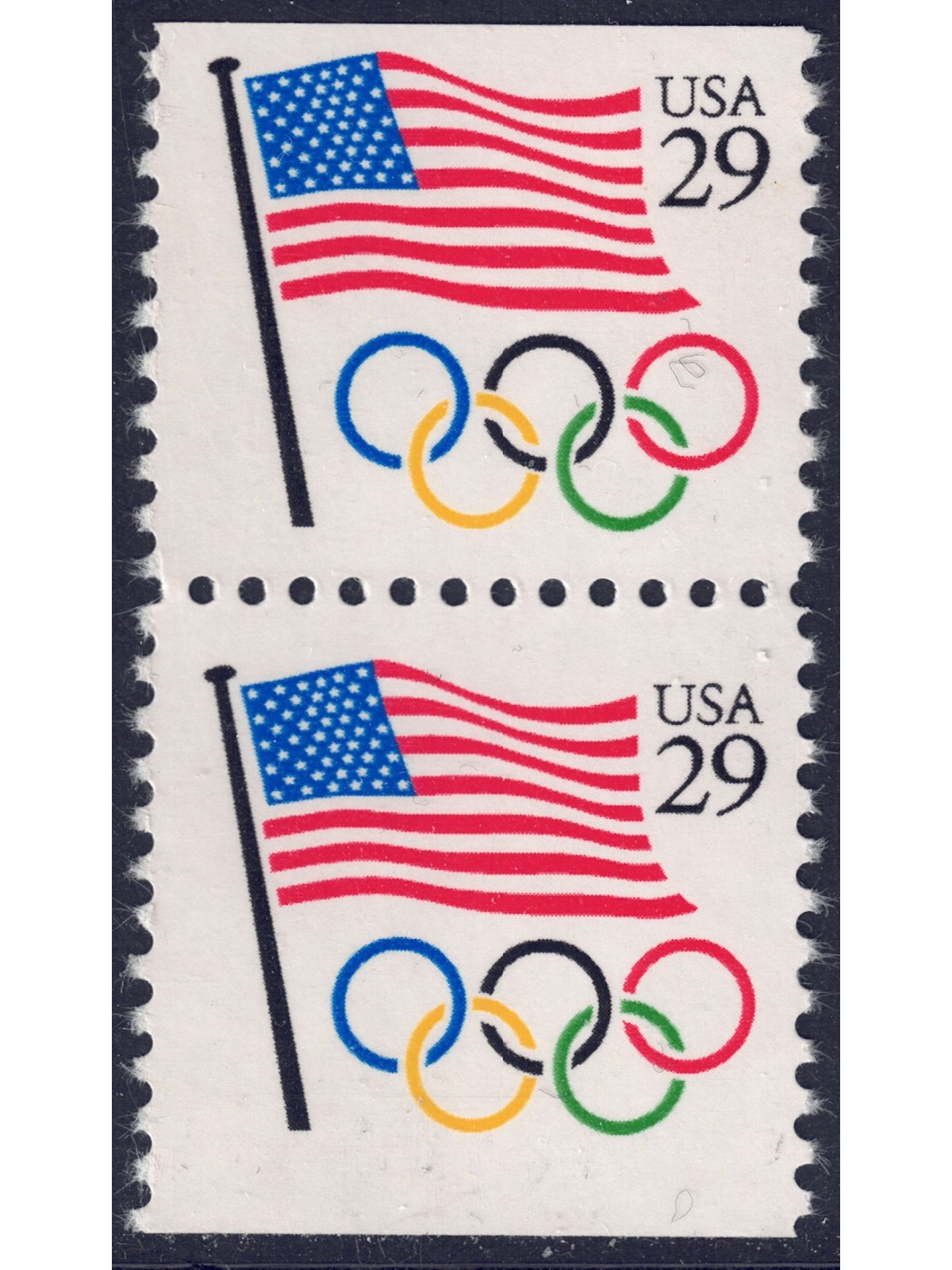 USA 1991 Bandiera e anelli olimpici (□ orizz.) MNH**