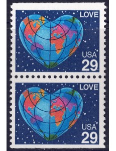 USA 1991 Esaltazione del concetto Amore (□ orizz.) 2v MNH**