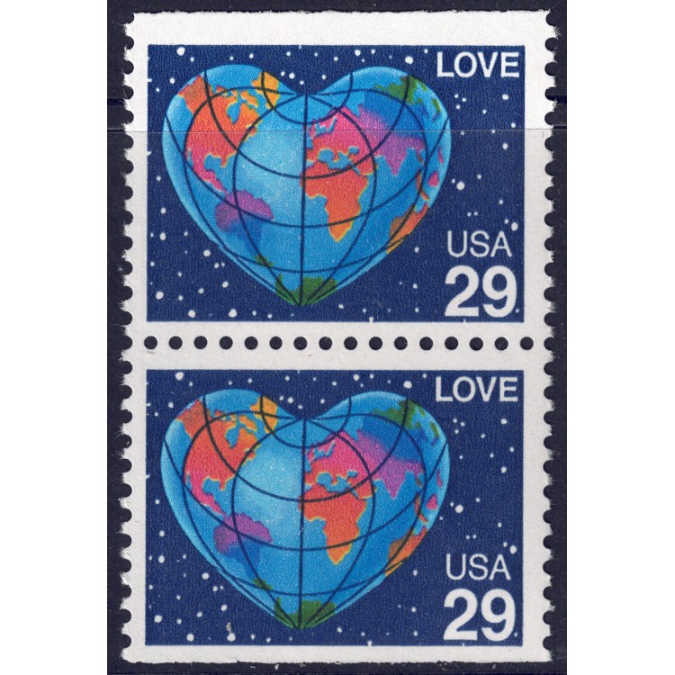 USA 1991 Esaltazione del concetto Amore (□ orizz.) 2v MNH**
