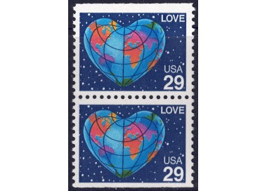 USA 1991 Esaltazione del concetto Amore (□ orizz.) 2v MNH**