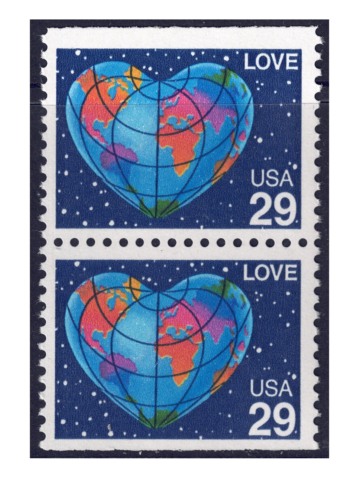 USA 1991 Esaltazione del concetto Amore (□ orizz.) 2v MNH**
