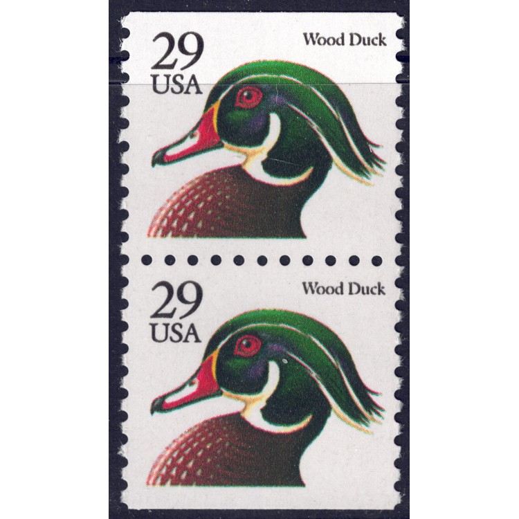 USA 1991 Wood Duck (Black) □ horiz. 2v MNH**